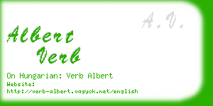 albert verb business card